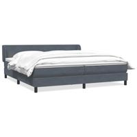 Boxspring met matrassen fluweel donkergrijs 180x210 cm