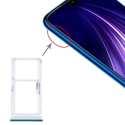SIM-kaart lade + SIM-kaart lade/micro SD-kaart lade voor Xiaomi Redmi Note 8 Pro (groen)