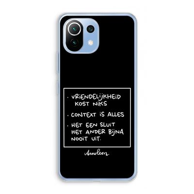 Mijn Motto's: Xiaomi Mi 11 Lite Transparant Hoesje