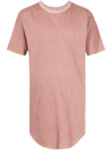 Boris Bidjan Saberi t-shirt Mellow Rose à coupe mi-longue - Rouge