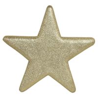 1x Grote gouden glitter sterren kerstversiering/kerstdecoratie 25 cm   -