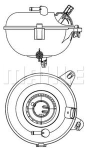 Expansietank, koelvloeistof MAHLE, u.a. für Seat, VW, Audi, Skoda