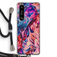 Pink Orchard: Sony Xperia 1 III Transparant Hoesje met koord