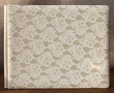 Udine Leren Gastenboek Bruiloft Met Kant Udine Leren Gastenboek Bruiloft Met Kant