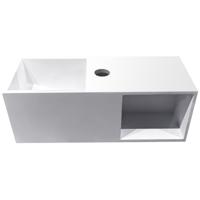 Wiesbaden Julia Fontein met Nis 52x20x20 cm - Solid Surface Mat Wit