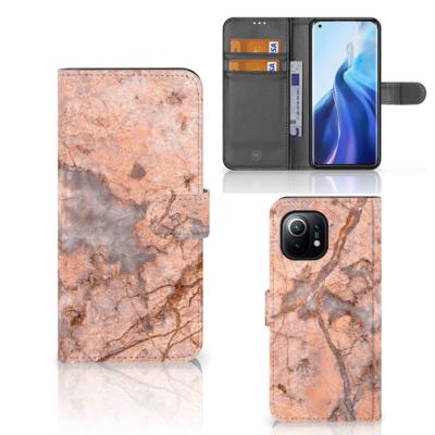 Xiaomi Mi 11 | Bookcase | Marmer Oranje