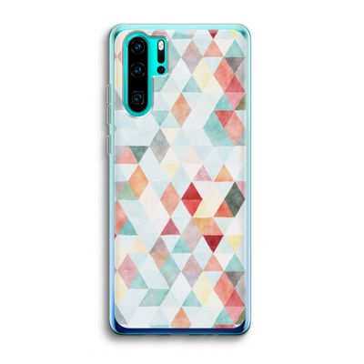 Gekleurde driehoekjes pastel: Huawei P30 Pro Transparant Hoesje