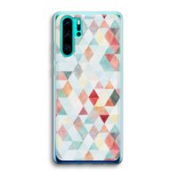 Gekleurde driehoekjes pastel: Huawei P30 Pro Transparant Hoesje