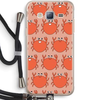 Krab: Samsung Galaxy J3 (2016) Transparant Hoesje met koord