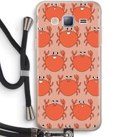 Krab: Samsung Galaxy J3 (2016) Transparant Hoesje met koord