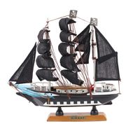 Piraten boot decoratie op voet 24 cm   -