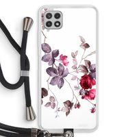 Mooie bloemen: Samsung Galaxy A22 4G Transparant Hoesje met koord