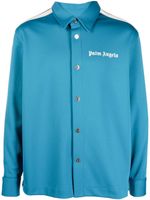 Palm Angels chemise à logo imprimé - Bleu
