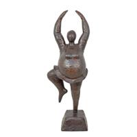 A MODERNIST BRONZE SCULPTURE OF A FEMALE DANCER