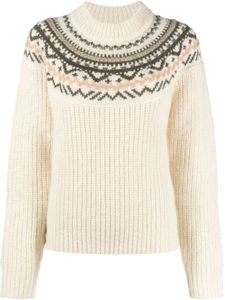 MARANT ÉTOILE pull en maille intarsia à manches longues - Tons neutres