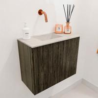 Toiletmeubel Mondiaz Joya Dlux | 50 cm | Meubelkleur Shadow | Faye wastafel Ostra Wasbak Links | Zonder kraangat(en)