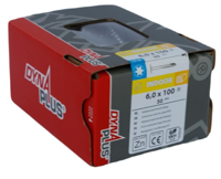 Dynaplus Houtbouwschroef Verzinkt Tellerkop Deeldraad +Snijpunt Torx TX30 6.0X100/55 | 50 stuks - 0286.01.50601