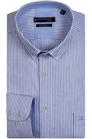 Giordano Regular Fit Overhemd blauw/wit, Gestreept