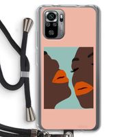 Orange lips: Xiaomi Redmi Note 10S Transparant Hoesje met koord