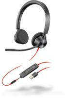 POLY 3325 Headset Bedraad Hoofdband Oproepen/muziek USB Type-A Zwart - thumbnail