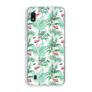 Flamingo bladeren: Samsung Galaxy A10 Transparant Hoesje