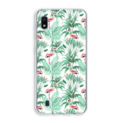 Flamingo bladeren: Samsung Galaxy A10 Transparant Hoesje