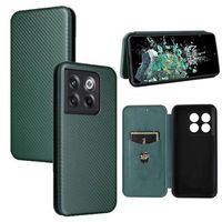 OnePlus 10T/Ace Pro Flip Case - Koolstofvezel - Groen