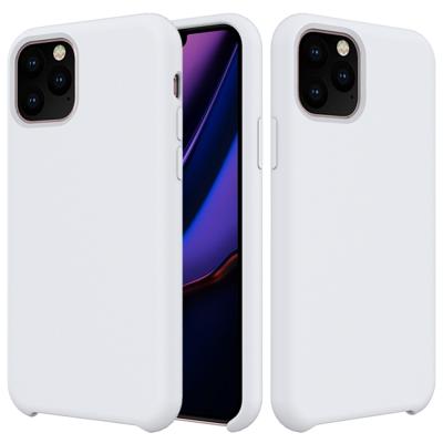 Effen kleur Liquid silicone schokbestendig Case voor iPhone 11 Pro (wit)