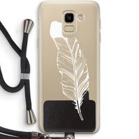 Pluim: Samsung Galaxy J6 (2018) Transparant Hoesje met koord