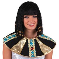 Farao damespruik Cleopatra zwart   -