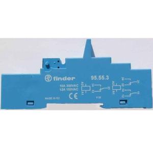 Finder 95.55.3 Relaissocket Finder 40.51, Finder 40.52, Finder 41.61, Finder 44.62 (l x b x h) 95.6 x 15.8 x 32.5 mm 1 stuk(s)