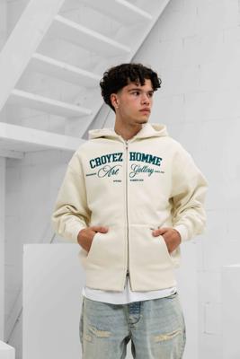 Croyez Art Gallery Zip Hoodie Heren Gebroken Wit - Maat M - Kleur: Gebroken Wit | Soccerfanshop