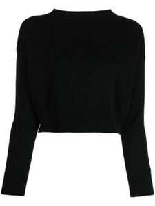 Teddy Cashmere pull en cachemire Genova à coupe crop - Noir