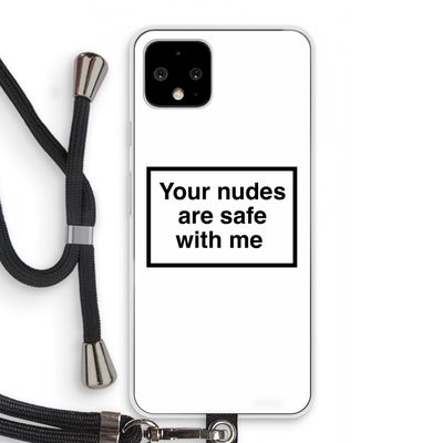 Safe with me: Pixel 4 Transparant Hoesje met koord