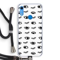 Eye pattern #2: Huawei Y6s Transparant Hoesje met koord