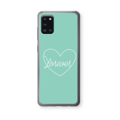 Forever heart pastel: Samsung Galaxy A31 Transparant Hoesje