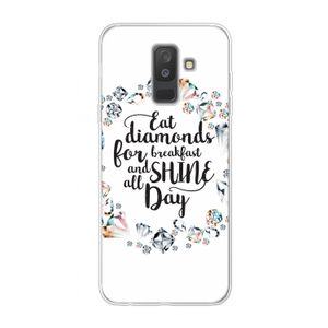 Diamonds: Samsung Galaxy A6 Plus (2018) Transparant Hoesje