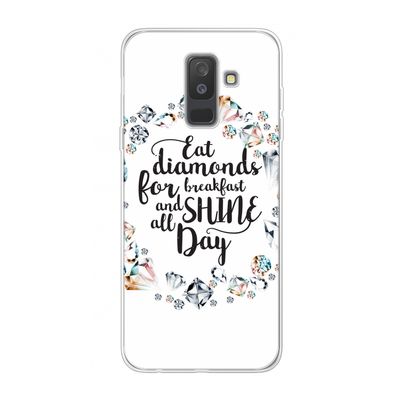 Diamonds: Samsung Galaxy A6 Plus (2018) Transparant Hoesje