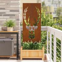 Tuin decoratief paneel Roestig 50 x 140 cm Verweerd staal