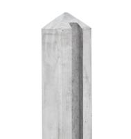 Berton-sleufpaal wit/grijs 11,5x11,5x277 cm eindmodel Tuindeco - Tuindeco