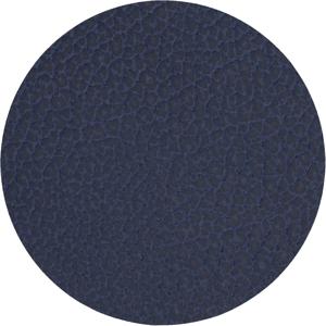 LIND DNA Onderzetter Hippo - Leer - Navy Blue - ø 10 cm