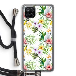 Gele kuif: Samsung Galaxy A12 Transparant Hoesje met koord