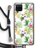 Gele kuif: Samsung Galaxy A12 Transparant Hoesje met koord