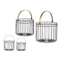 Basket spelset Gift Decor JY19149GB JY19149GB Zwart Gouden Metaal Cilindrisch
