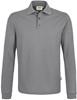 Hakro 815 Long-sleeved polo shirt MIKRALINAR® - Titanium - 3XL