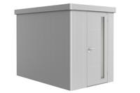 Biohort Metalen tuinhuis Neo - Enkele deur - Zilver - 3A (180x292 cm)- Plat dak- Metaal- Biohort
