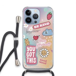 Positivity: iPhone 13 Pro Transparant Hoesje met koord