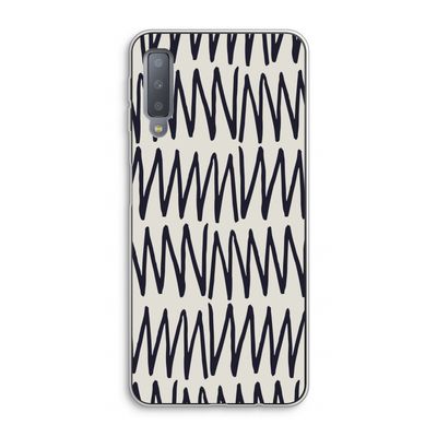 Marrakech Zigzag: Samsung Galaxy A7 (2018) Transparant Hoesje