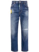 DSQUARED2 jean Smiley Boston à coupe droite - Bleu