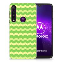 Motorola One Macro | TPU bumper | Waves Green